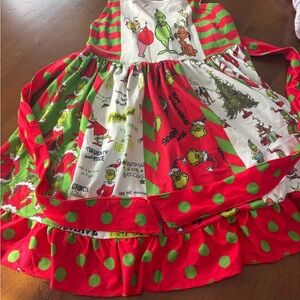 Kids Grinch Christmas Costume Dress